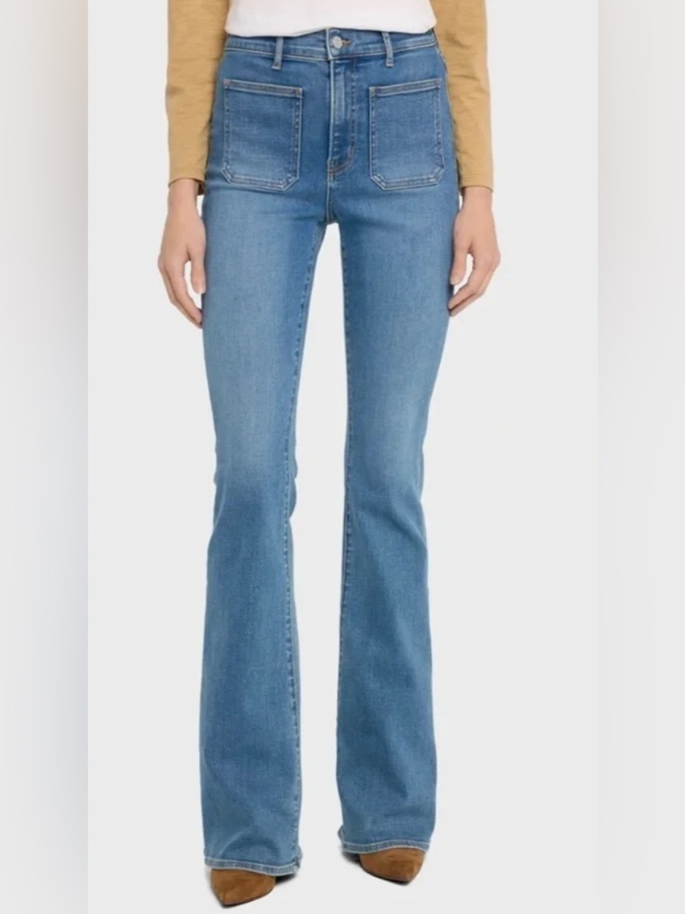 Veronica Beard Florence Flare High Rise Jeans Wash Cape NWT